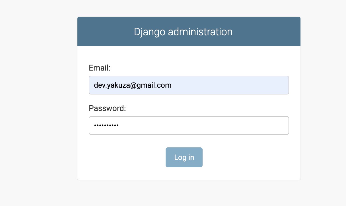 django Customm User Model - django admin page email login