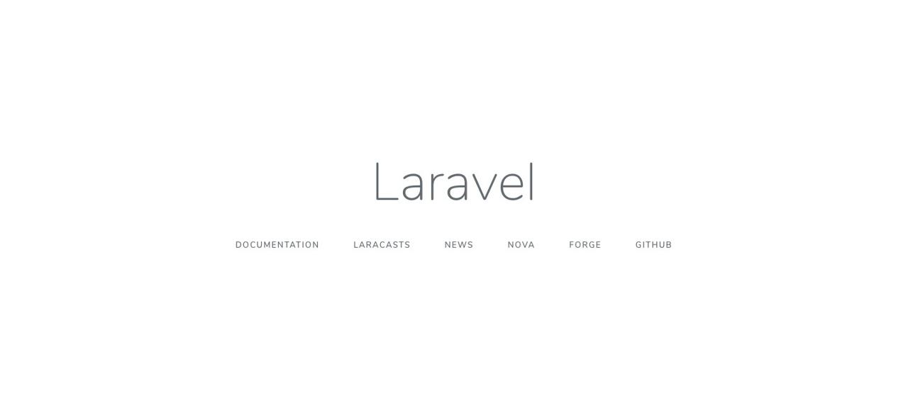 laravel first page
