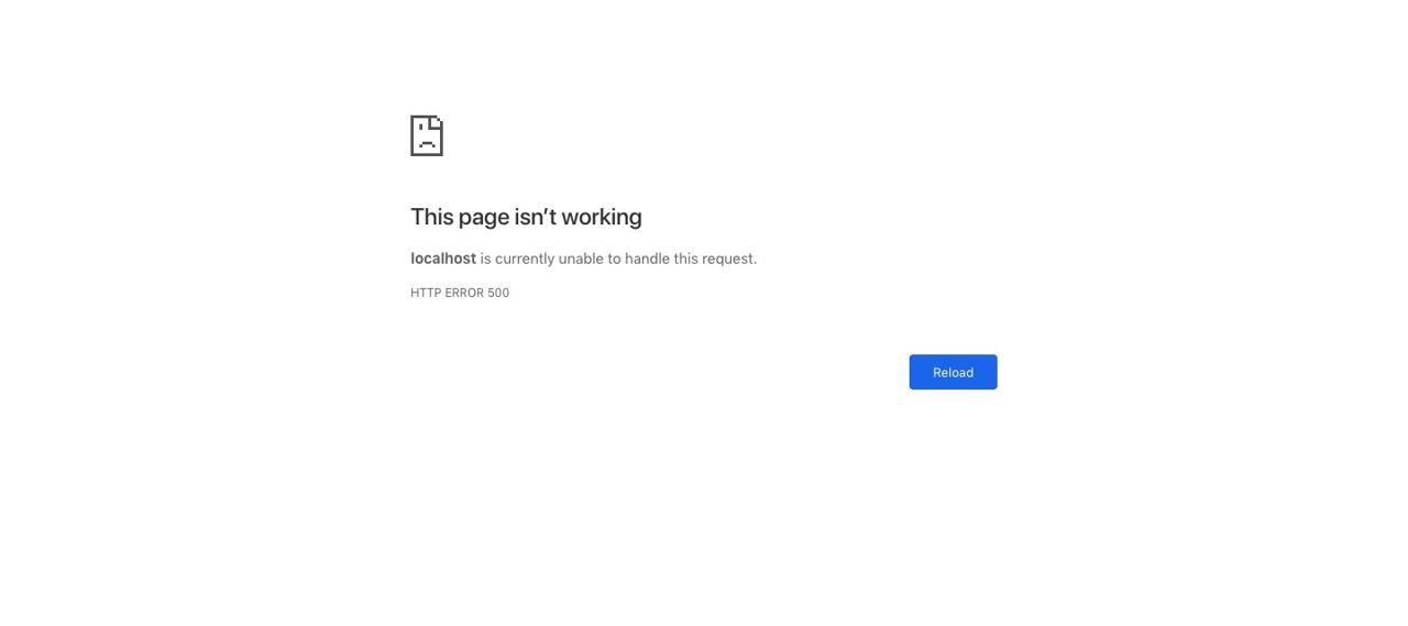 laravel 500 error page