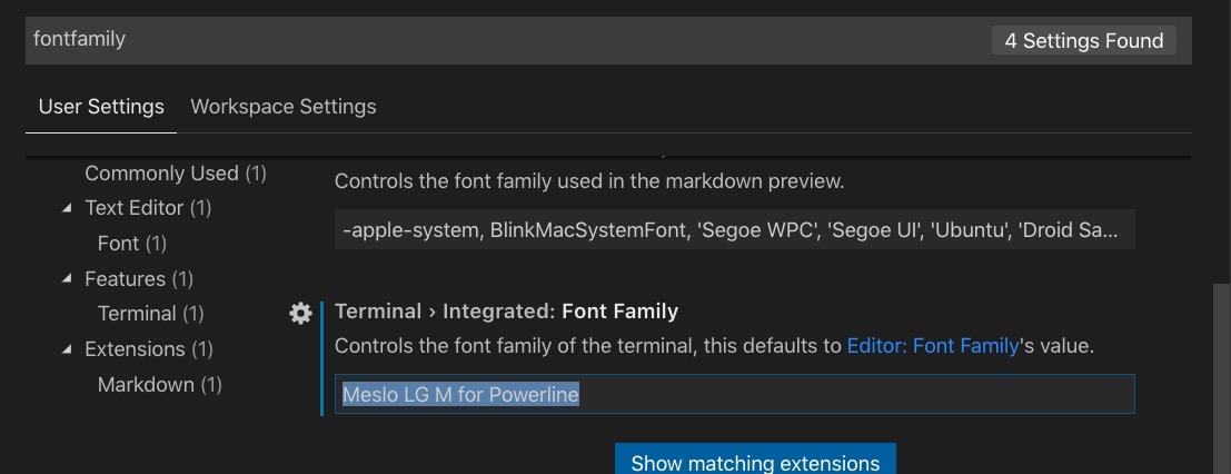 マック(mac)の開発環境の設定 - vscode zsh font設定