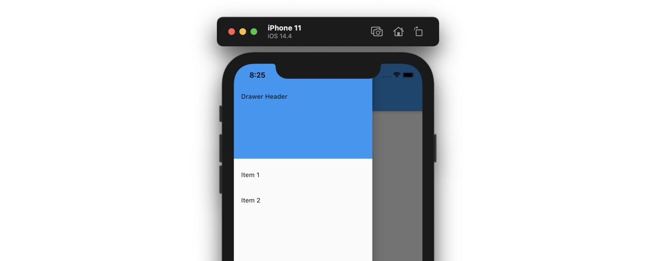 Flutter - drawer header