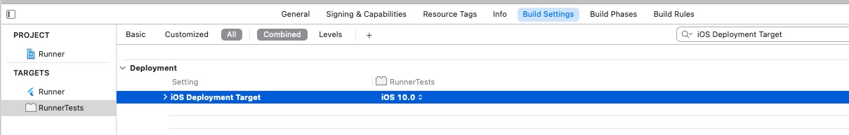 Flutter integration test - info configurations