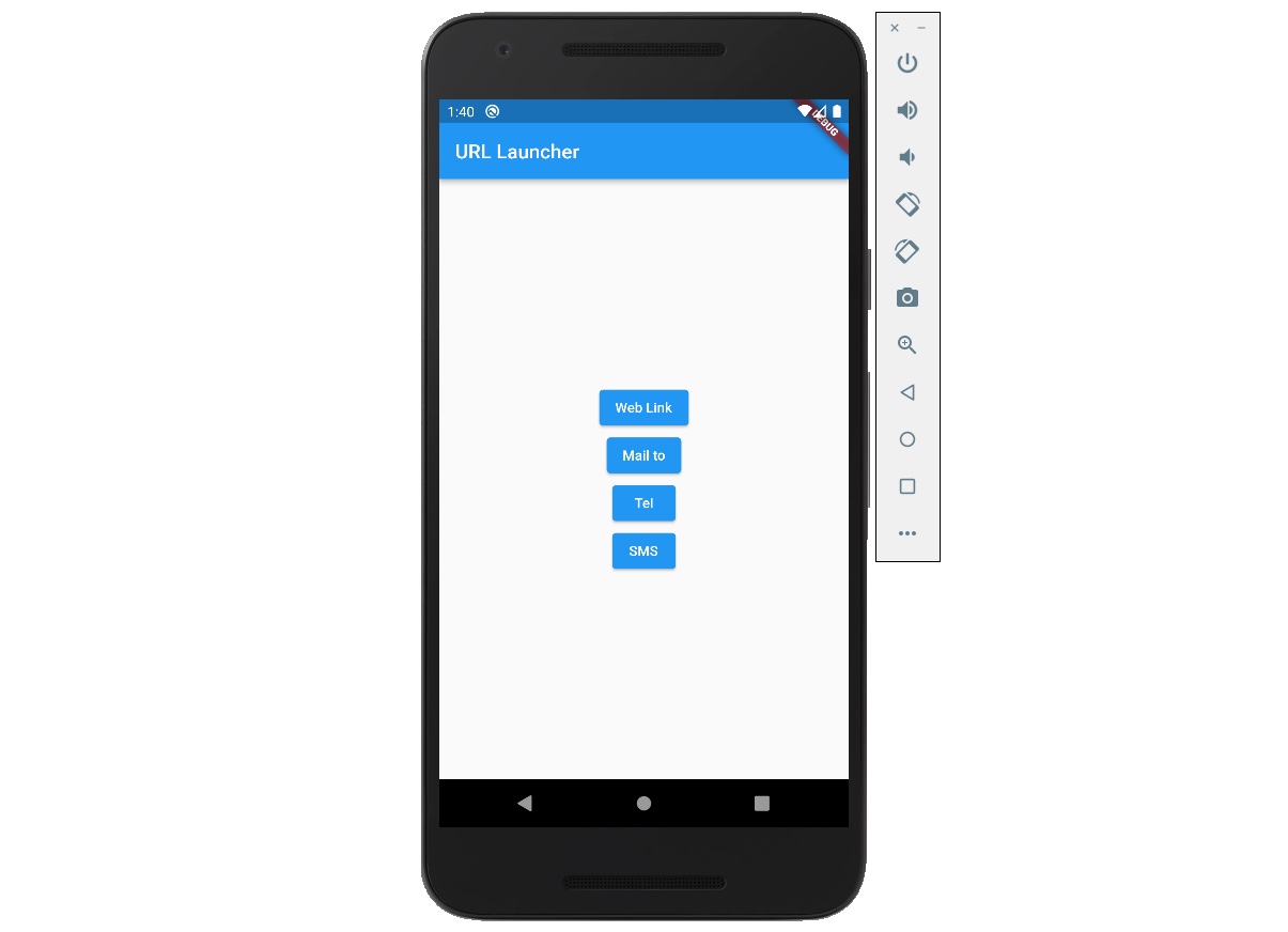 Flutter - url_launcer example