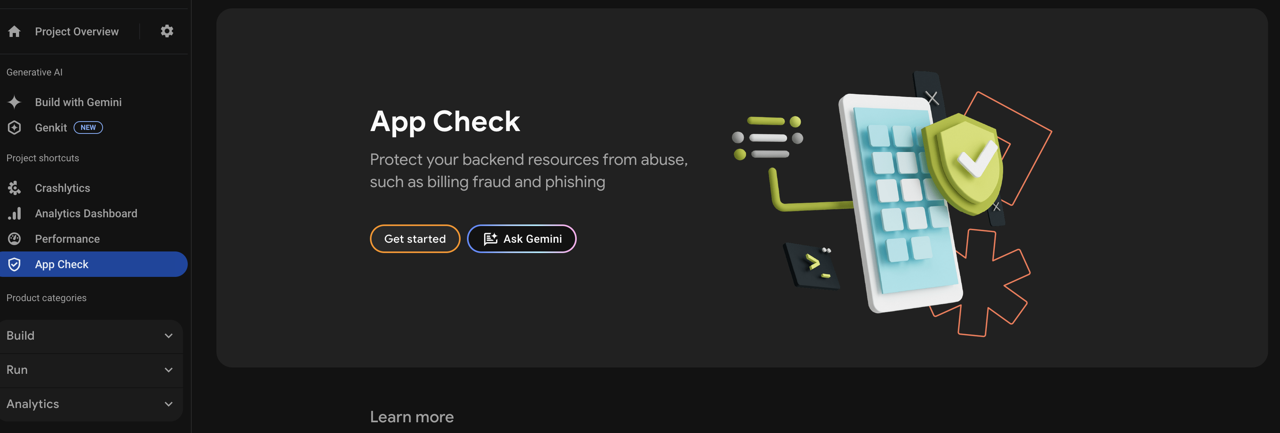 Flutter Firebase App Check - Firebase app check