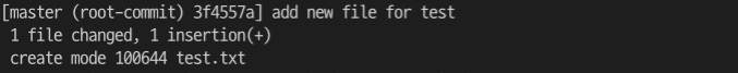 git completed commit