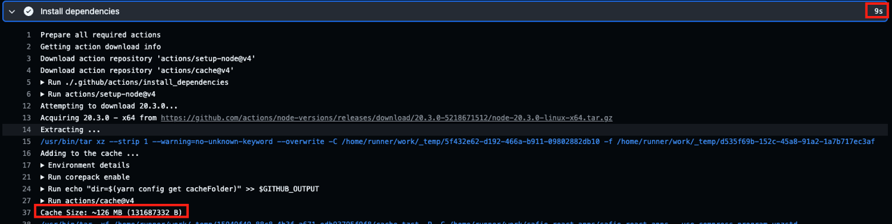 GitHub Actions - After using actions/cache for dependencies