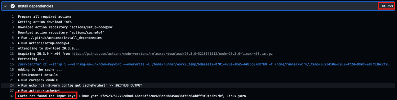 GitHub Actions - Before using actions/cache for dependencies