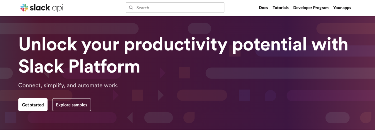 GitHub Actions Send Slack message - Slack API site