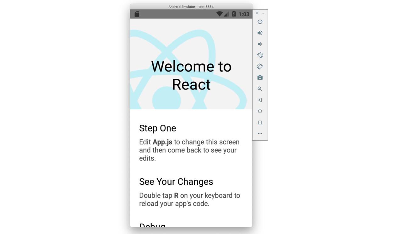 react-native development environment setting - check on Android
