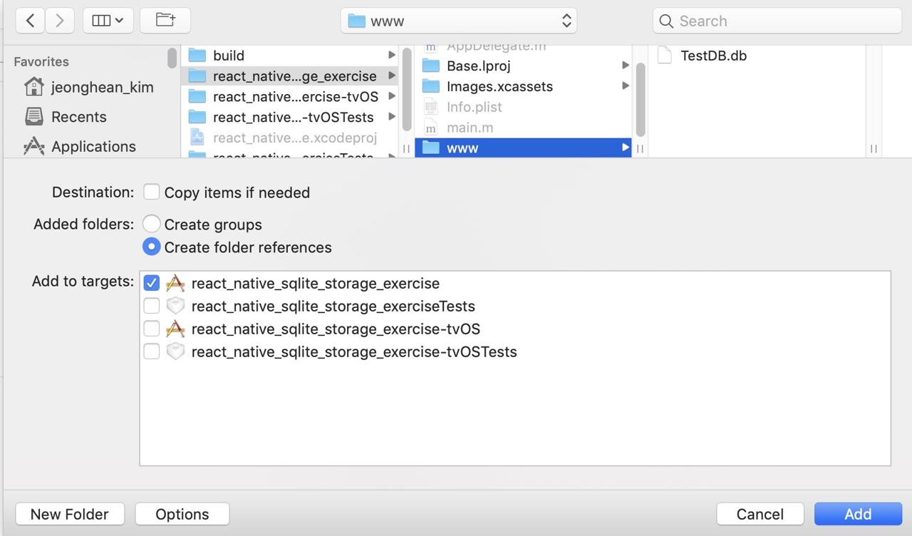 react-native-sqlite-storage add DB file to proejct