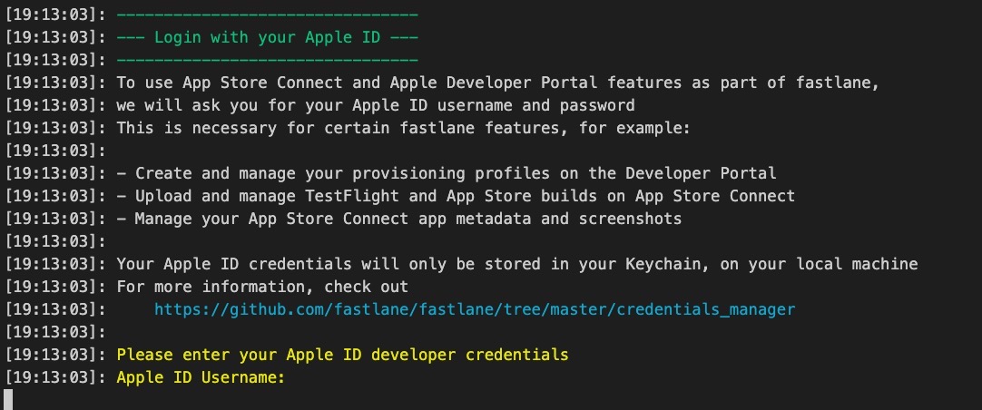 Fastlaneを使ってReact Nativeアプリ自動配布 - Appleログイン