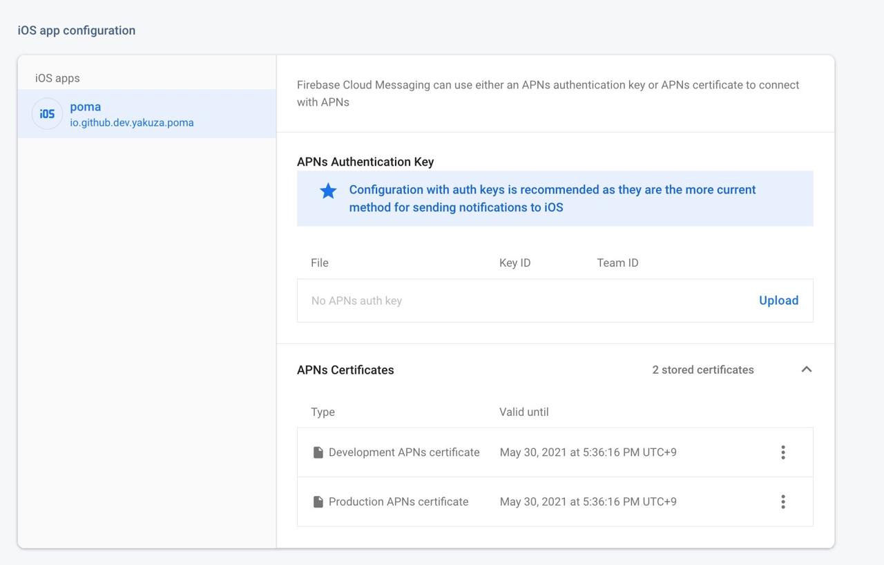 APNS(Apple Push Notification Service) - Firebase Console finish settings