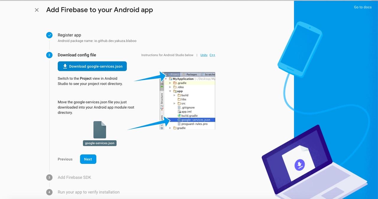 Google Firebase google-services.json setting