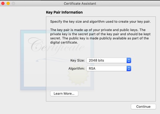 Keychain Access select key