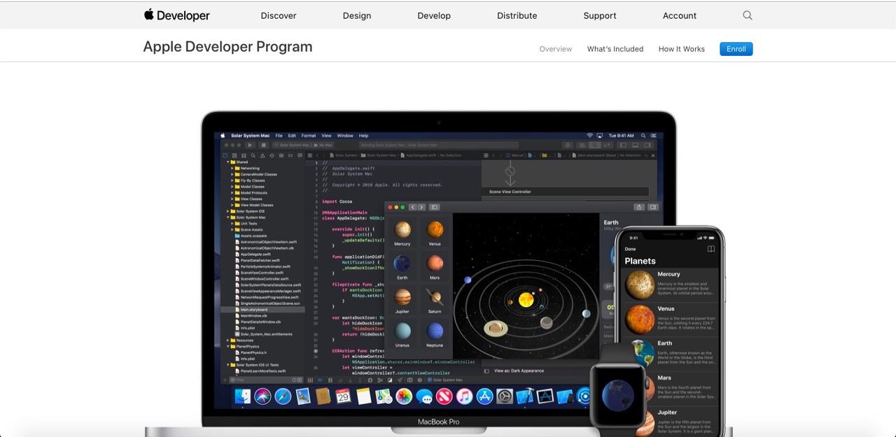 Apple Developer Program site