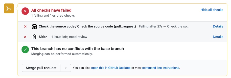 GitHub actions error