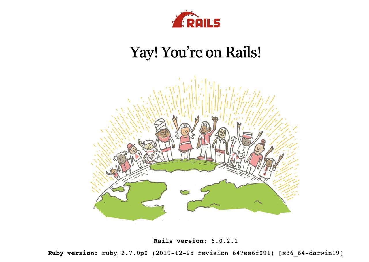 Ruby on Rails 서버 실행 결과