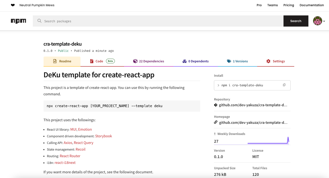 pakcage is deployed to NPM